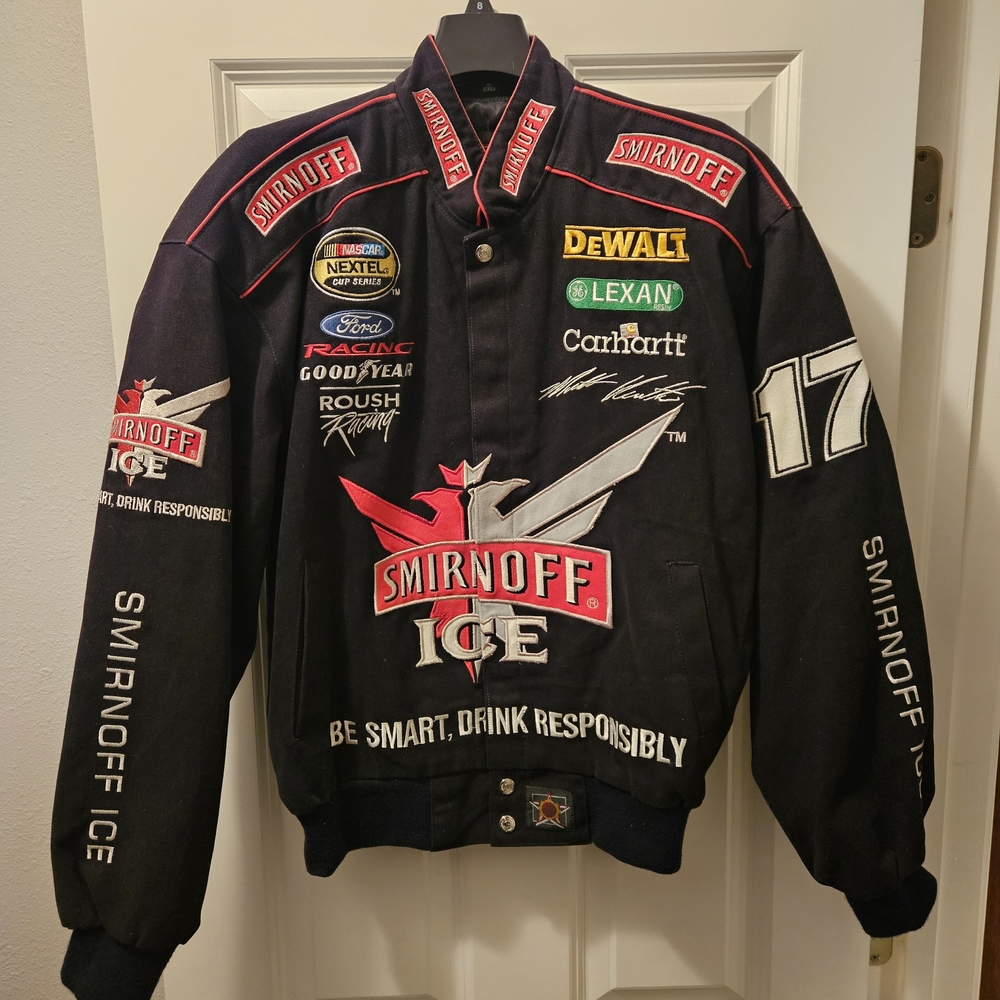 Smirnoff Nascar Black Racing Jacket #17